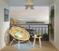 Chaise acupuncture arc-en-ciel moderne en osier plastique, vente en gros