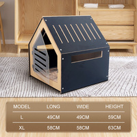 Offre Spéciale – Maison pour animaux de compagnie écologique, amovible, motif bois, forme carrée, noire, pour chats, utilisation intérieure