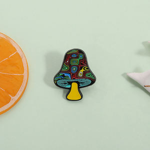 เข็มกลัดดีไซน์ศิลปะลายเห็ดสุดวิเศษเข็มกลัดติดขอบคอปกเครื่องประดับของขวัญสำหรับเพื่อนขายส่ง - Product Image 2