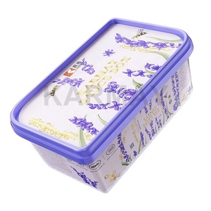 <b>Plastic</b> 2L <b>Square</b> Iml spread Jam <b>container</b> Jam Storage Box Fruit Sauce <b>Container</b> with Security Closing Preserve Box - Product Image 4