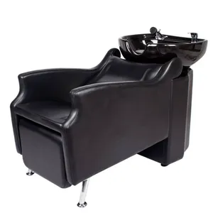 Sillón Reclinable Moderno para Lavacabezas de Cerámica con Reposapiés Extraíble para Salón de Belleza y Barbería - Product Image 4