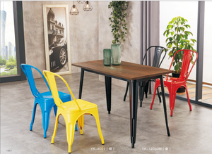 Modern Industrial-Style Metal Dining <b>Chairs</b> with <b>Stackable</b> Design Removable Armrest Water Resistant; for Cafes Lounges & Hotels - Product Image 6