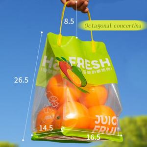 Sacchetti Trasparenti Personalizzati <span class=keywords><strong>con</strong></span> Cerniera per <span class=keywords><strong>Frutta</strong></span>, Buste Sicure e Traspiranti per Imballaggio di Prodotti Freschi - Product Image 4
