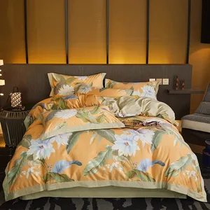 King Size Designer ชุดเครื่องนอนผ้านวมคลุมเตียง3d,ผ้าคลุมเตียงผ้าฝ้าย100% หรูหราชุดเครื่องนอนผ้าฝ้าย