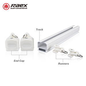 Bảng điều khiển cửa sổ Rèm cửa đường sắt Rèm theo dõi nghệ thuật trang trí vuông eualloyn phong cách hiện đại Hướng dẫn sử dụng silenadultsinum uốn cong tùy chỉnh màu Trắng - Product Image 1