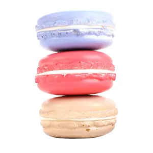 PU Soft Plastic Macaron Squeeze Food Toy Relief Pressure Promotional Gifts Pendant Display for Stress Relief