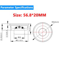 Haut-parleur de bassin à bord magnétique de 2 pouces (57 mm) 8 Ohm 3W 4 Ohm 3W pour usine OME/ODM, accessoire pour haut-parleur Bluetooth numérique, certification CE