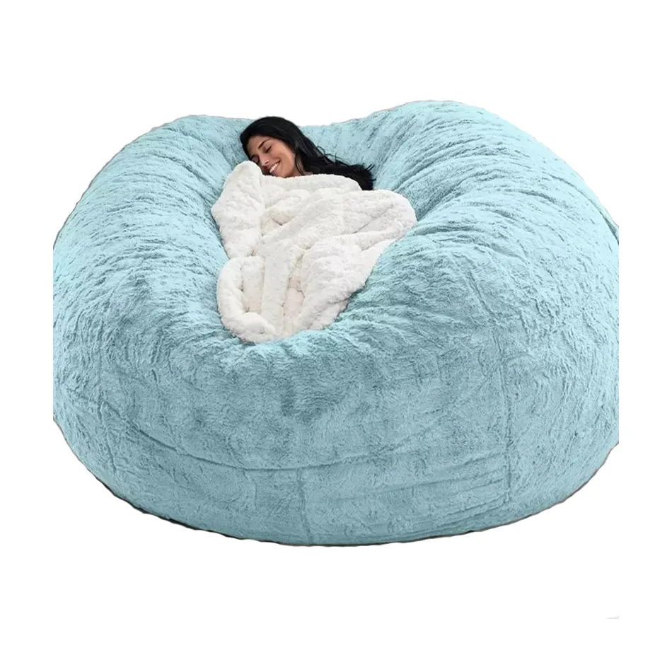 Short plush indoor lazy bean bag custom relaxing sleeping chair bean bag chair sofa Been bag