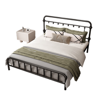 Lit en fer moderne à double usage Mobilier de chambre à coucher durable à cadre unique pour hôtel, maison, adultes et enfants