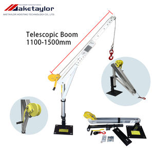 Aketaylor Mini portabel derek Davit kapasitas 400kg paduan aluminium Manual/listrik suku cadang bantalan roda gigi tinggi - Product Image 5