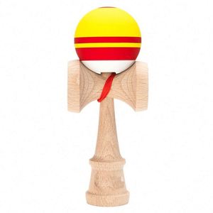 Juguete Promocional Kendama de Madera de Tamaño Estándar con Franjas de Colores y Logotipo Personalizado - Product Image 3