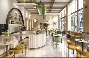 Diseño de mostrador de panadería moderno y lujoso para cafetería, vitrina de madera para tienda de panadería, expositor de café - Product Image 4