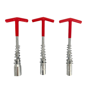Clé à douille en T de qualité industrielle pour bougies de moto, en acier au chrome-vanadium, double extrémité, outil premium pour véhicules - Product Image 1