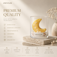 Juego de Velas Aromáticas de Osmanto para el Festival de Medio Otoño, Vela en Frasco de Vidrio con Forma de Luna, Estilos Variados, Personalización OEM para Decoración del Hogar en Días Festivos