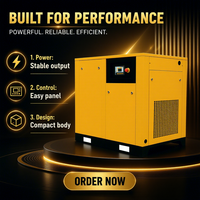 Compresseur d'air à vis rotatif 15 kW 20 CV 8 bars, type armoire industrielle, commande numérique, refroidissement par air, pour atelier