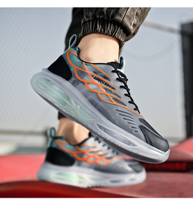 Zapatos Deportivos Casuales para Hombre, Ligeros, Transpirables, con Parte Superior de Malla, con Cordones, Antideslizantes, Forro de Algodón, Cómodos para Todo Tipo de Clima - Product Image 4