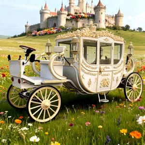 Calèche royale de luxe européenne pour la visite de sites panoramiques en extérieur, véhicule électrique de mariage et touristique Xuchang EGO en caoutchouc massif - Product Image 1