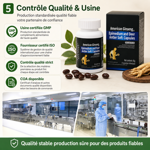 Complemento Alimenticio Vitalite Homme, Ginseng Americano, Epimedium, Gelatina de Asta de Ciervo, 90 Cápsulas - Product Image 5