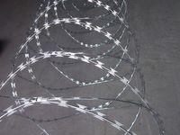 Bobine de fil barbelé à lames acérées, galvanisée à chaud pour une protection antirouille à long terme, idéale pour les clôtures de prisons et les aéroports, mais aussi pour les maisons et les habitations.