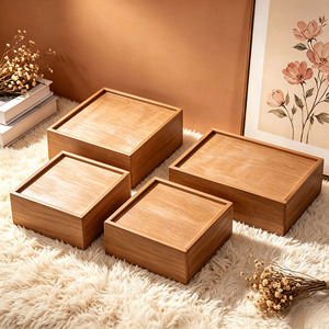 Caja de Regalo de Madera Rectangular con Tapa Acrílica, Hecha a Mano, para Almacenamiento de Manualidades y Uso General - Product Image 2