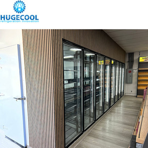 ตู้แช่เย็น/ตู้แช่แข็งสแตนเลสแบบสั่งทำขนาดใหญ่ยี่ห้อ Hugecool พร้อมประตูกระจกและชั้นวาง - Product Image 5