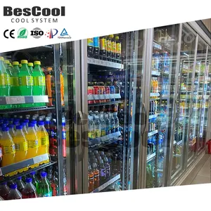 食品店と農場のスーパーマーケット用のガラスドア付きの商業用ディスプレイ冷凍冷却装置クールルーム