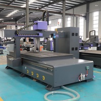 Router CNC para Trabajar Madera Jinan AccTek 4X8 pies, Multifuncional, 4 Ejes, con Cambiador Automático de Herramientas Tipo Carrusel