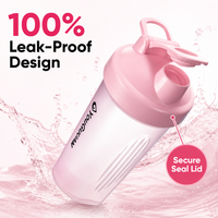 Bouteille shaker protéinée personnalisable avec logo, 600 ml, 6 couleurs en stock, faible MOQ 50 pièces, sans BPA, anti-fuite, pour la gym