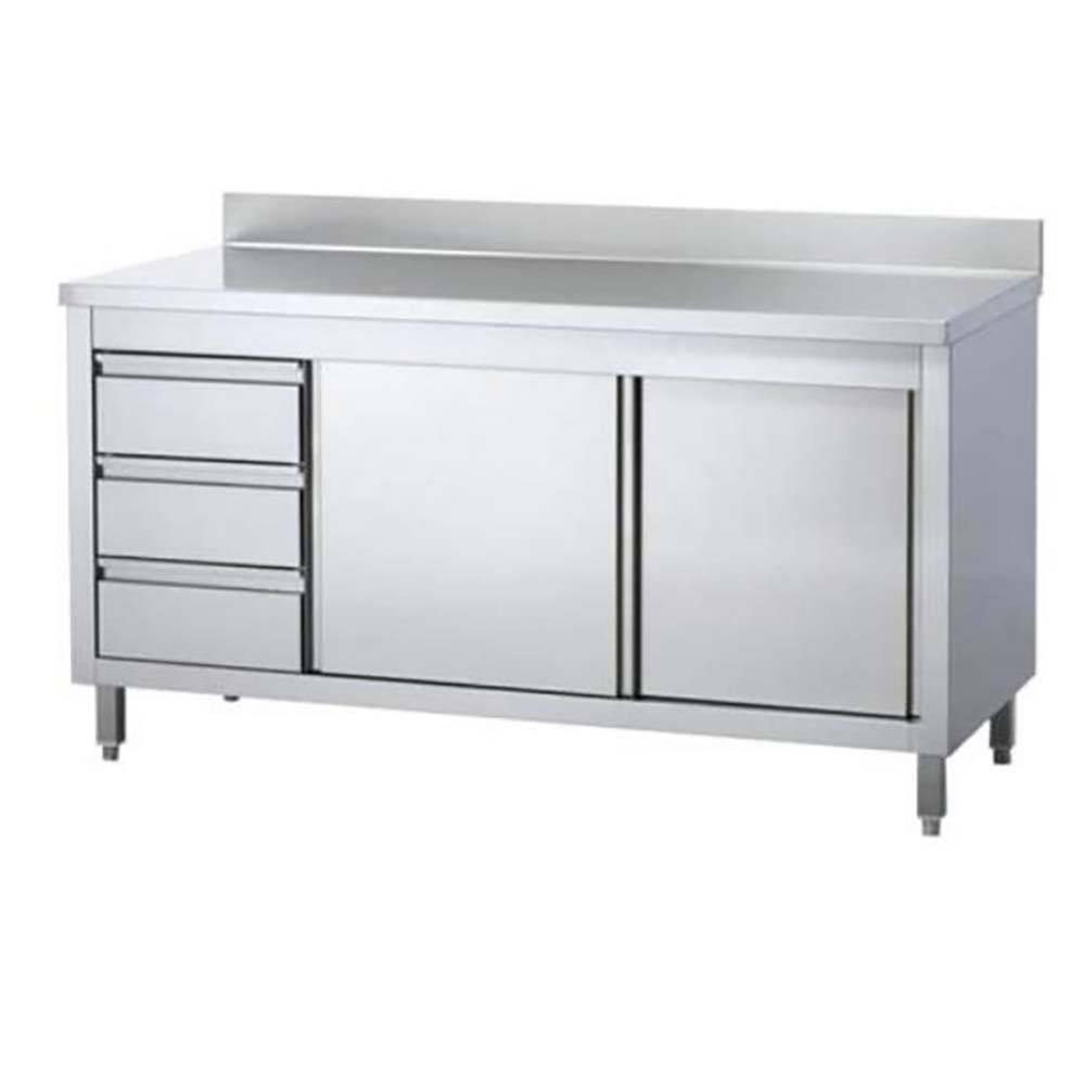 High quality industrial table tool workbench 2 layer stainless steel table for kitchen equipment