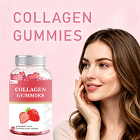 Complément alimentaire en gommes pour femmes, marque privée, 60 unités, soutien beauté, saveur fraise naturelle, gommes au collagène