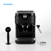 Machine à café expresso automatique programmable 1450W avec pompe 15 bars pour dosettes simples/doubles, cappuccino, latte, barista