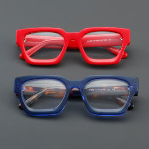 2024 Nuevo Marco óptico cuadrado de acetato para mujer, gafas de espesor de diseñador Vintage para hombre, gafas miopes clásicas para logotipo personalizado