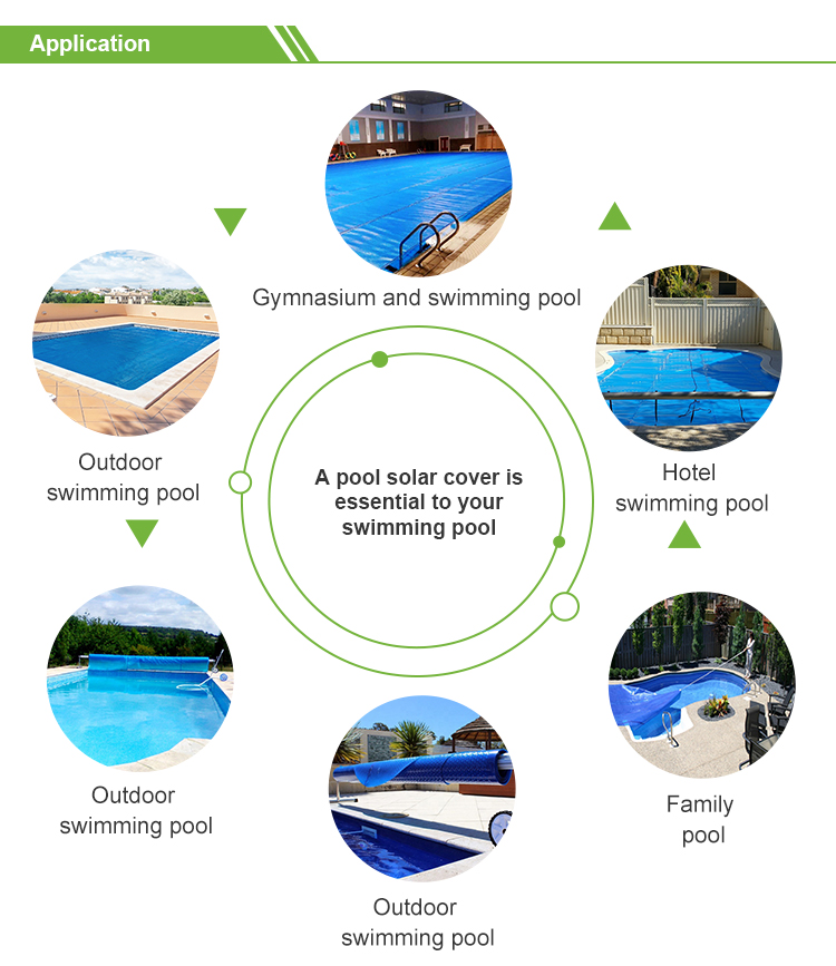 Outdoor Swimming Pool Solar bubble spa Cover, Blanket For Home Residential Pools with reel roller