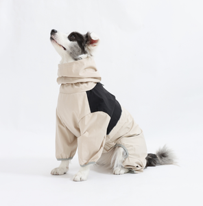 ชุดกันฝนสำหรับสุนัขแบบปรับได้ กันน้ำ พร้อมช่องสำหรับขา สำหรับสุนัขพันธุ์กลางและใหญ่ - Product Image 3