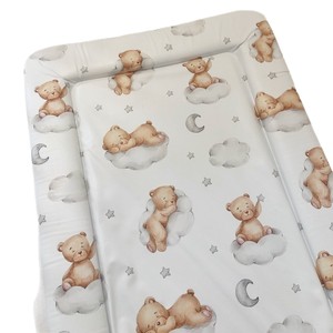 Housse de matelas à langer en coton personnalisée avec motif ours et nuage pour nouveau-né - Product Image 5