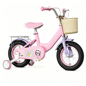 Bicicleta de Montaña Infantil Personalizada al por Mayor, Mini Bicicleta de 16 Pulgadas con Cuadro de Acero, Una Velocidad, Ruedas de Entrenamiento, Frenos y Plástico - Product Image 1