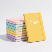 Benutzer definierte A6 A5 gefüttert Regel Logo Größe Geschenk Reise Pu Leder Notebook mit Gummiband