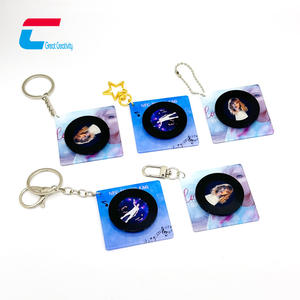 Mini porte-clés NFC en acrylique à impression personnalisée, étui pour CD, couverture d'album de musique NFC, porte-clés pour CD - Product Image 2