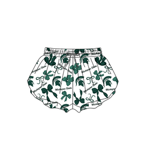 Completo coordinato personalizzato per fratelli e sorelle: Top senza maniche verde con fiocco e gonna a mezza gamba, <span class=keywords><strong>pantaloncini</strong></span> da yoga, abbigliamento sportivo carino - Product Image 5