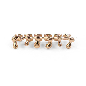 Fashion Halloween <strong>Costume</strong> <strong>Jewelry</strong> Rapper's Cool Body <strong>Jewelry</strong> Hiphop Grillz <strong>Gold</strong> Plated Water Drop Bottom Teeth Grillz - Product Image 1