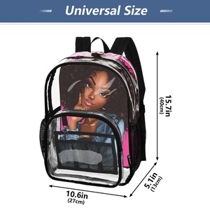 2025 New Arrival Hot Sales Custom Sublimated Print Transparent PVC Clear Leisure <b>Large</b> Size <b>School</b> <b>Backpack</b> Bag for Women - Product Image 4
