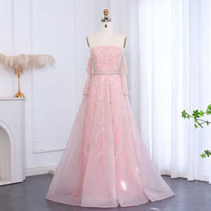 Jancember LSZ462妖精ピンクビーズプロムイブニングドレス誕生日パーティー - Product Image 1