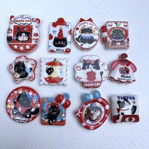 Cadena para Teléfono Móvil con Diseño de Vaca y Gato, Impresión a Doble Cara, Cuentas Bordadas y Accesorios, Serie Temática, Colgante para Bolso, DIY - Product Image 2