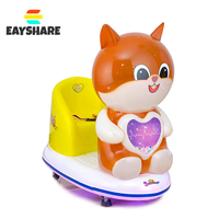 Machine de jeu commerciale pour enfants de voiture à bascule à pièces de modélisation d'animaux de dessin animé en gros