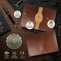 Portefeuilles de cartes de crédit et de cartes d'identité en cuir véritable de qualité supérieure, personnalisés et luxueux, pour l'emballage