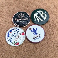 Marqueur de balle de golf magnétique personnalisé en métal avec logo 3D/en émail souple, écologique et durable, style jeton de poker, taille personnalisée