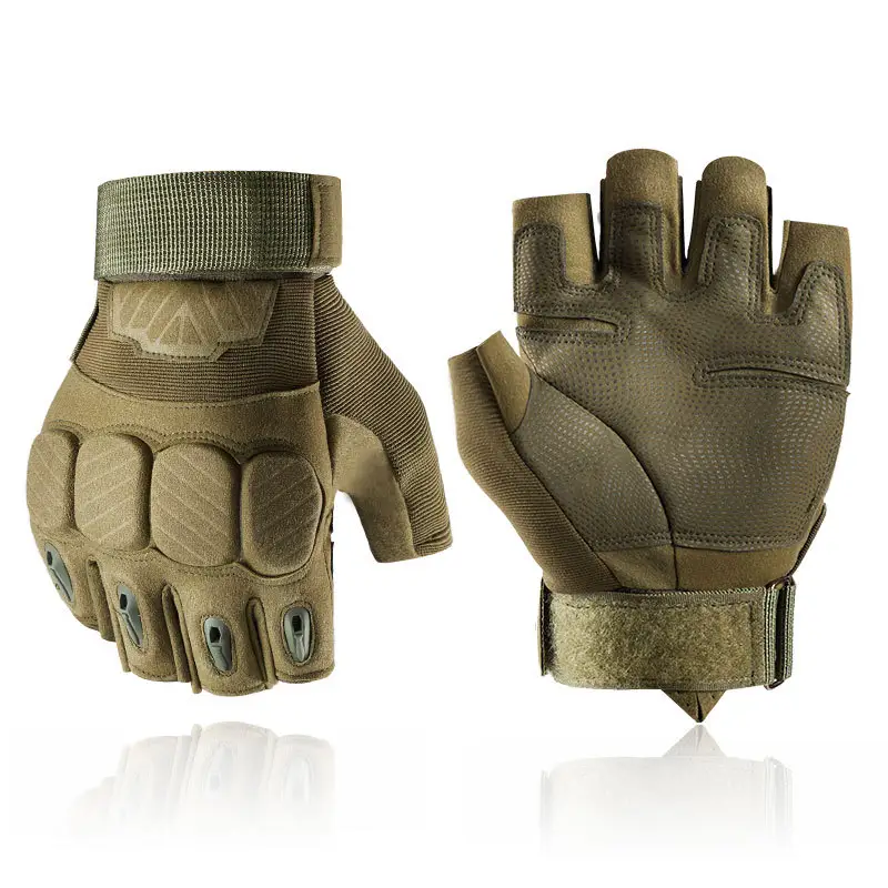 outdoor men military army police equipment half finger fingerless custom military tactical gloves