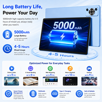 Tablet Empresarial Portátil de 10 Pulgadas, Octa Core, 512 GB de Almacenamiento, Doble SIM, 4G LTE, para Viajes, Oficina Móvil, Equipo de Ventas al Aire Libre