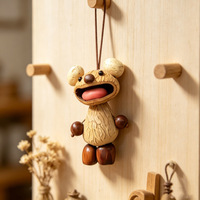 Poupée en bois faite à la main, produit fini, adorable breloque de sac à dos, hochet fruit de guérison, jouet décoratif