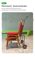 Chaise de transport pour décoration de mariage, chariot à roulettes portable pour déplacer les scènes d'événements, les plateformes et les équipements de cérémonie